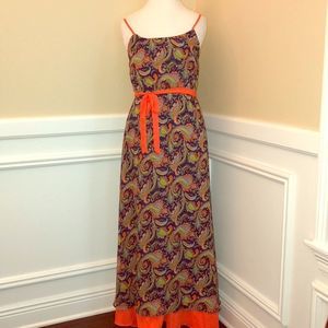 C. Luce Paisley Maxi Dress Size Small